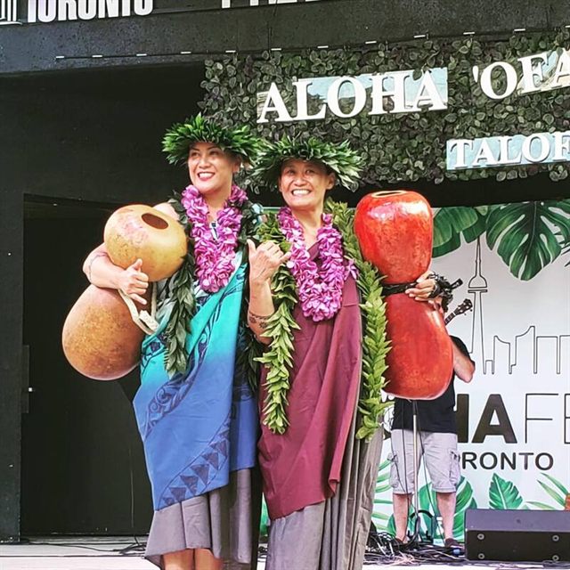 Kumu Joanne and Kumu Joydee at AlohaFest Toronto